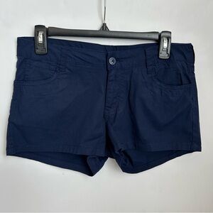 City Streets Navy Blue Cotton/Spandex Dress Shorts Medium Rise Short Shorts Sz 7
